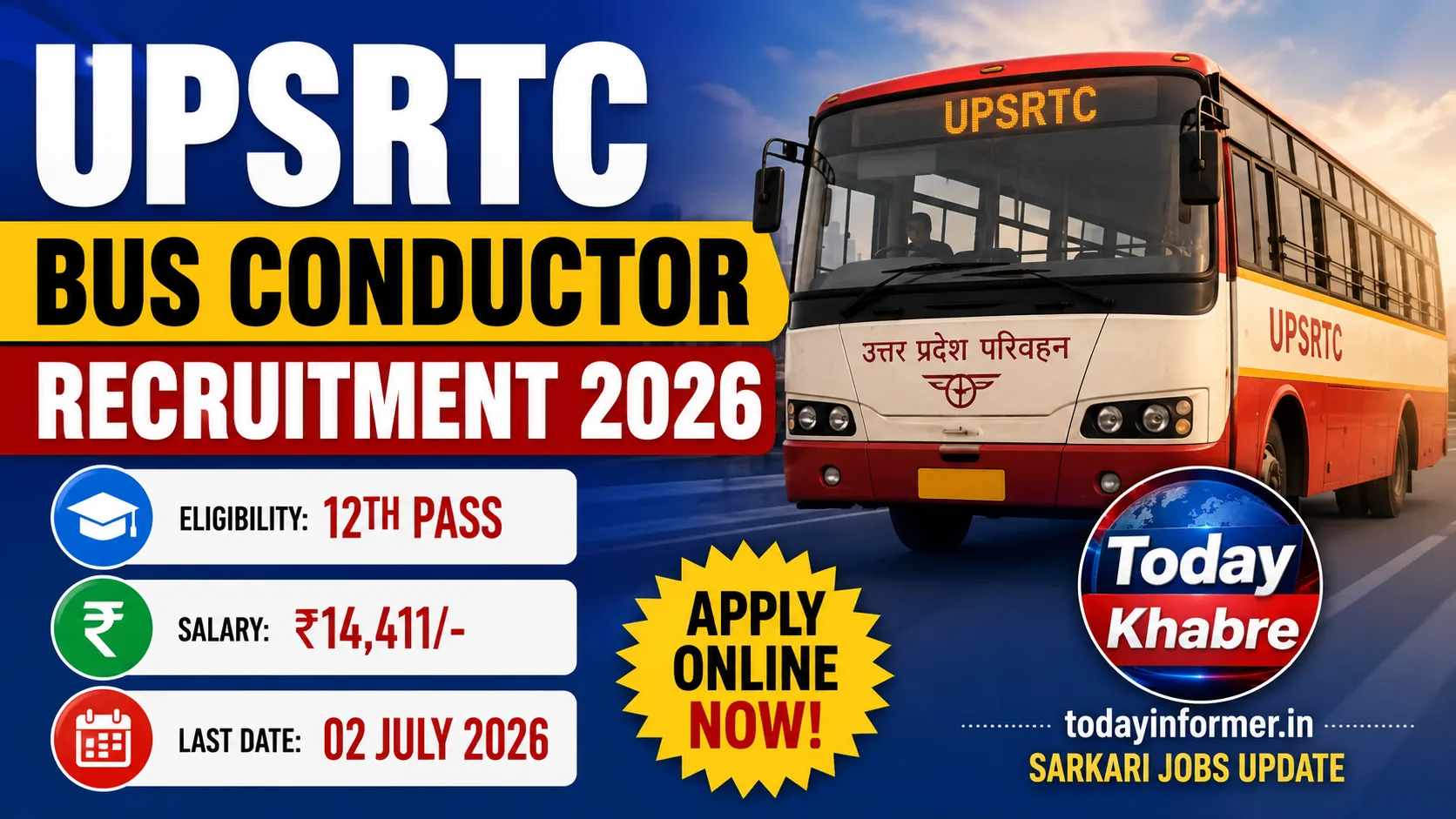UPSRTC Bus Conductor Vacancy 2026